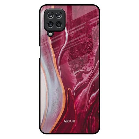 Crimson Ruby Samsung Galaxy M12 Glass Back Cover Online