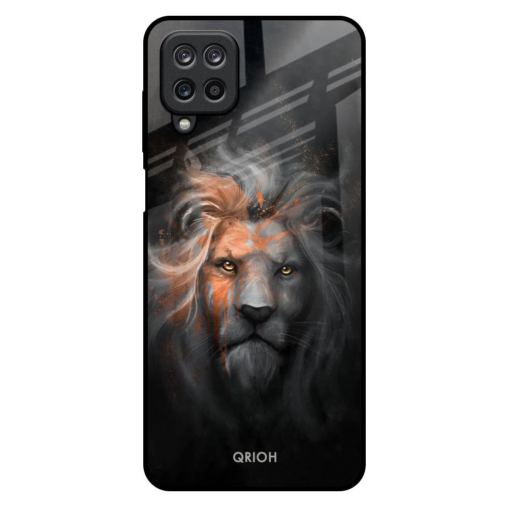 Devil Lion Samsung Galaxy M12 Glass Back Cover Online