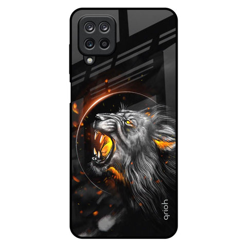 Aggressive Lion Samsung Galaxy M12 Glass Back Cover Online