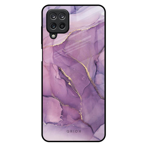 Purple Gold Marble Samsung Galaxy M12 Glass Back Cover Online