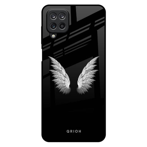 White Angel Wings Samsung Galaxy M12 Glass Back Cover Online