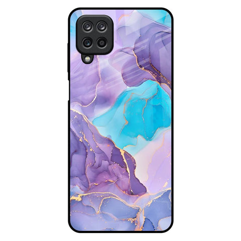 Alcohol ink Marble Samsung Galaxy M12 Glass Back Cover Online