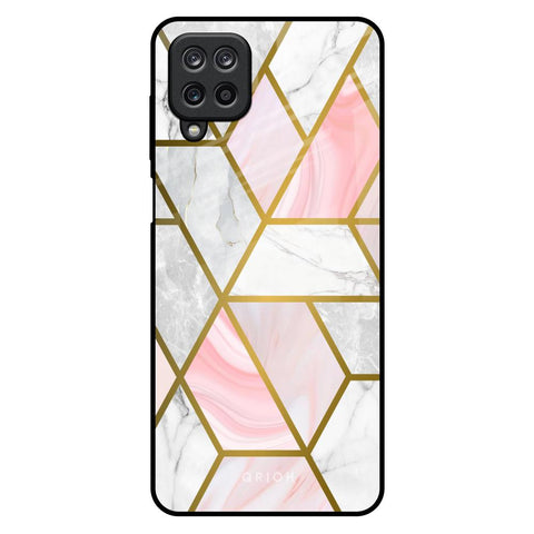 Geometrical Marble Samsung Galaxy M12 Glass Back Cover Online