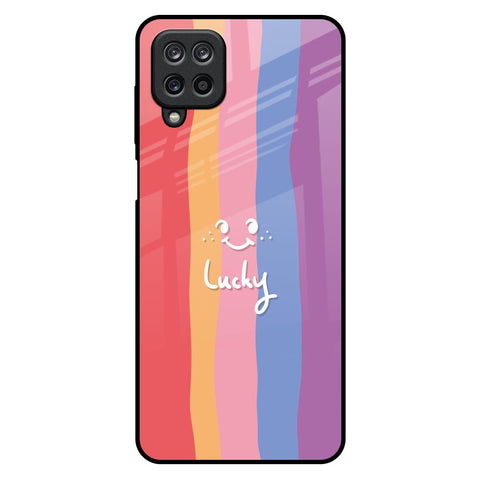 Lucky Abstract Samsung Galaxy M12 Glass Back Cover Online