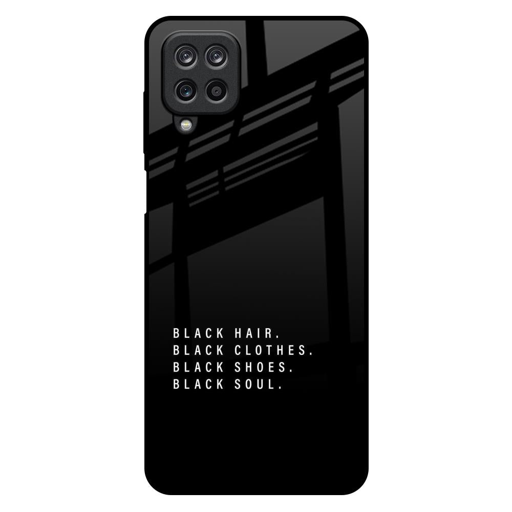 Black Soul Samsung Galaxy M12 Glass Back Cover Online