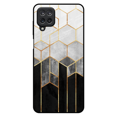 Tricolor Pattern Samsung Galaxy M12 Glass Back Cover Online