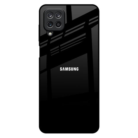 Jet Black Samsung Galaxy M12 Glass Back Cover Online