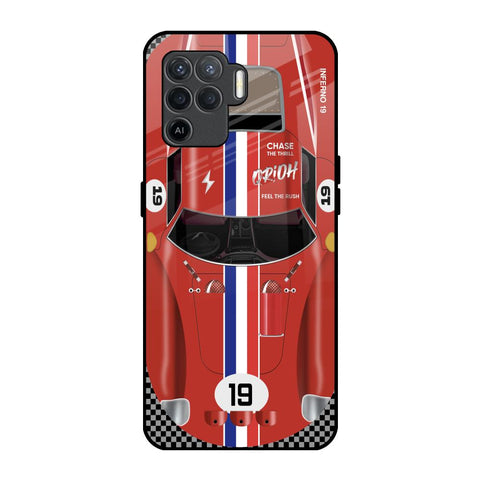 Racing Vintage Oppo F19 Pro Glass Back Cover Online
