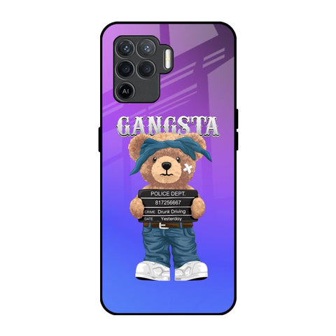 Gangsta Bear Oppo F19 Pro Glass Back Cover Online