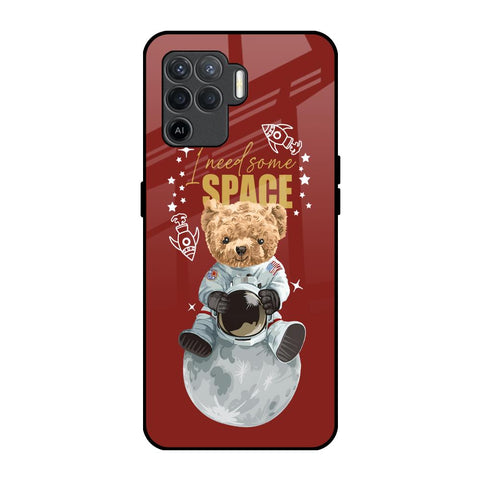 Astronaut Bear Oppo F19 Pro Glass Back Cover Online