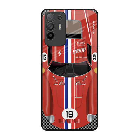Racing Vintage Oppo F19 Pro Plus Glass Back Cover Online