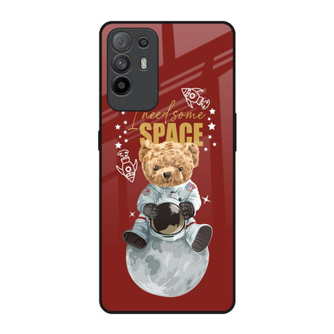 Astronaut Bear Oppo F19 Pro Plus Glass Back Cover Online