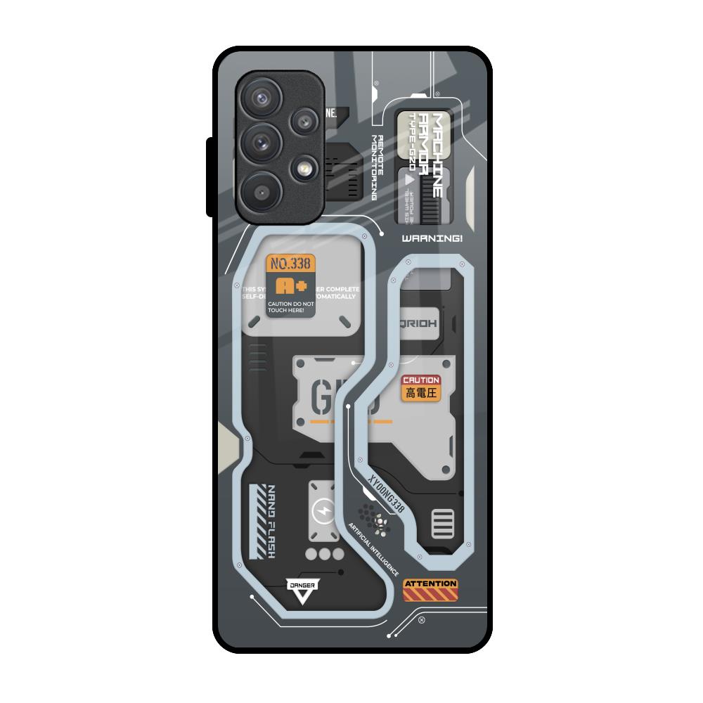 Retro Futuristic Samsung Galaxy A52 Glass Back Cover Online