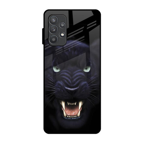 Angry Black Leopard Samsung Galaxy A52 Glass Back Cover Online