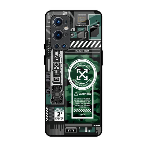 Green Camo Circuit OnePlus 9 Pro Glass Back Cover Online