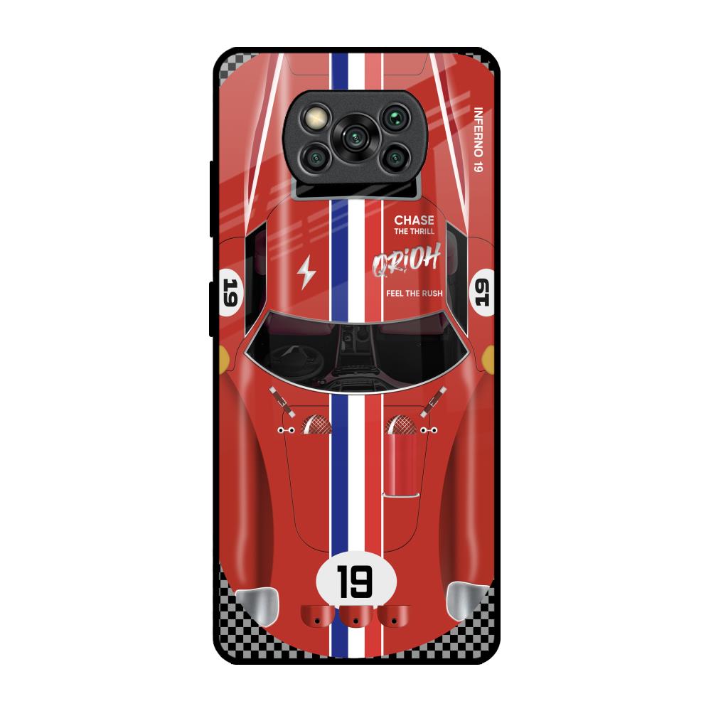 Racing Vintage Poco X3 Pro Glass Back Cover Online