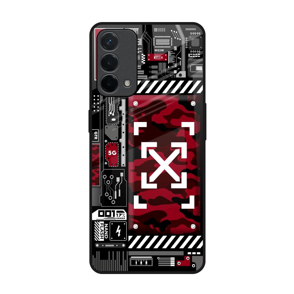 Technology Art Oppo F19 Glass Back Cover Online