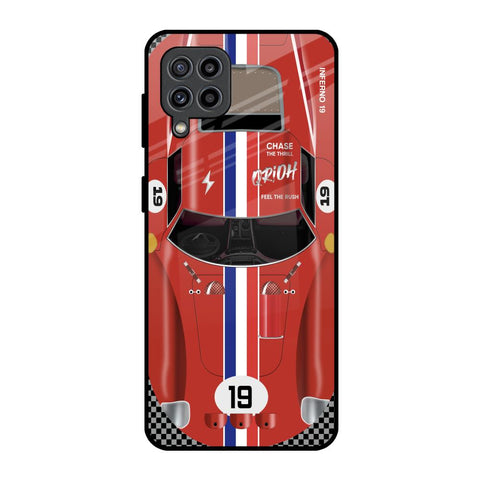 Racing Vintage Samsung Galaxy F22 Glass Back Cover Online