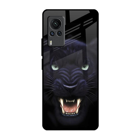Angry Black Leopard Vivo X60 PRO Glass Back Cover Online