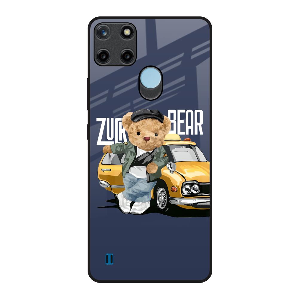 Adventurous Bear Realme C21Y Glass Back Cover Online