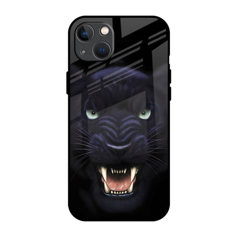 Angry Black Leopard iPhone 13 Glass Back Cover Online