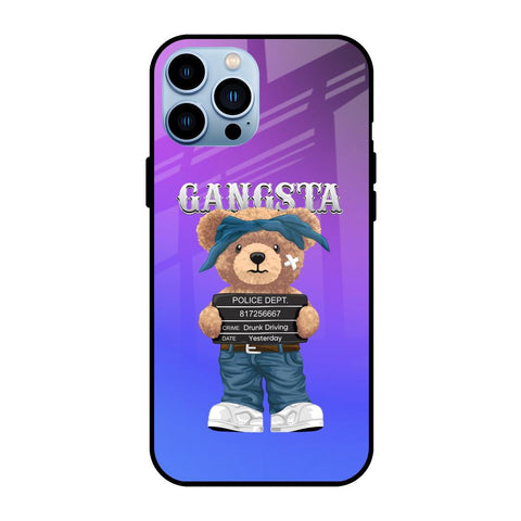 Gangsta Bear iPhone 13 Pro Glass Back Cover Online