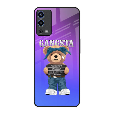 Gangsta Bear Oppo A55 Glass Back Cover Online