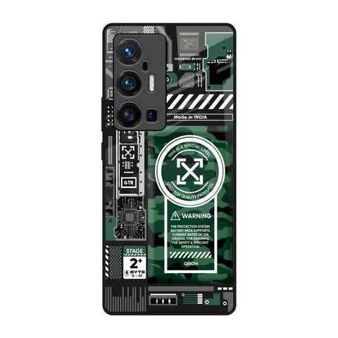 Green Camo Circuit Vivo X70 Pro Plus Glass Back Cover Online