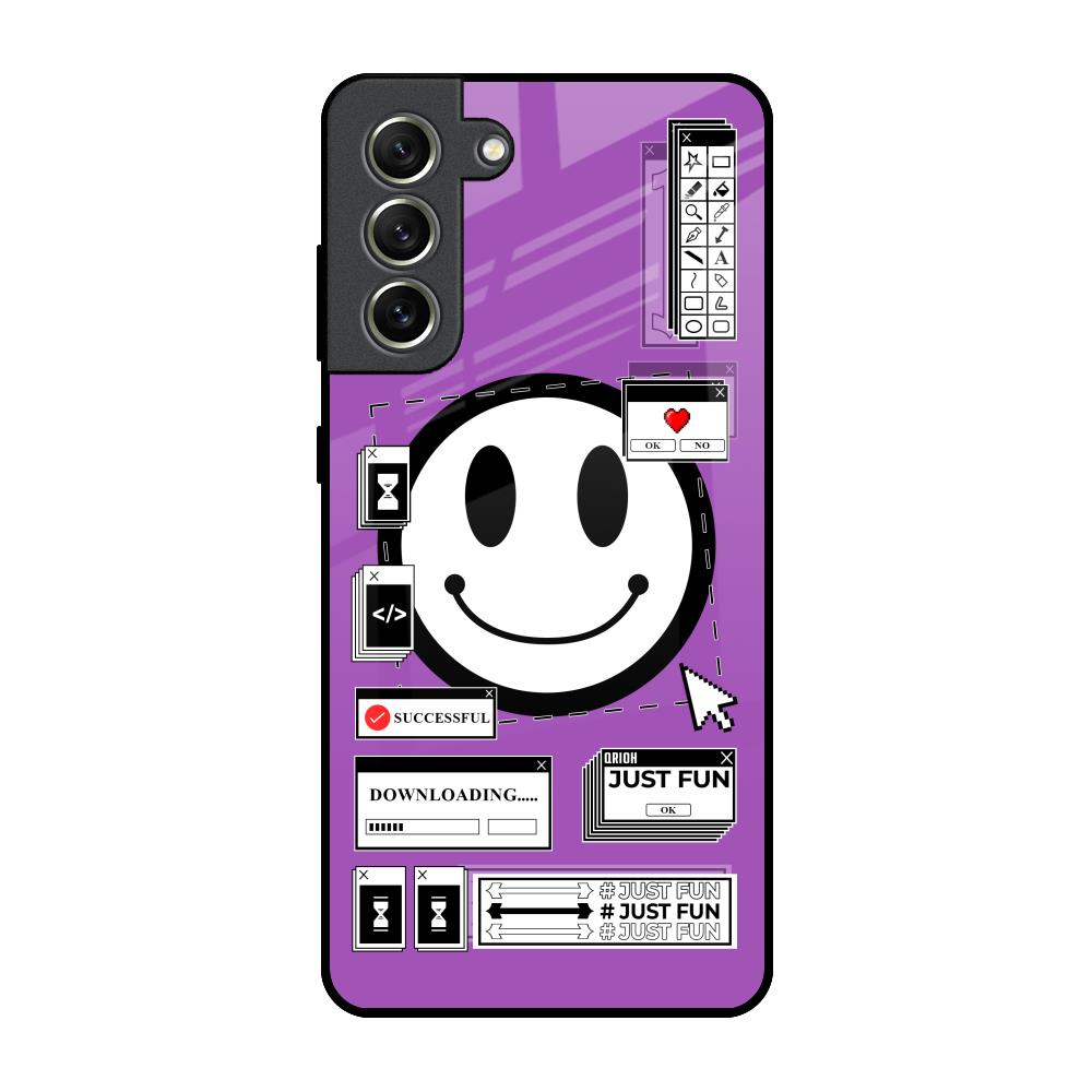 Code with Smile Samsung Galaxy S21 FE 5G Glass Back Cover Online