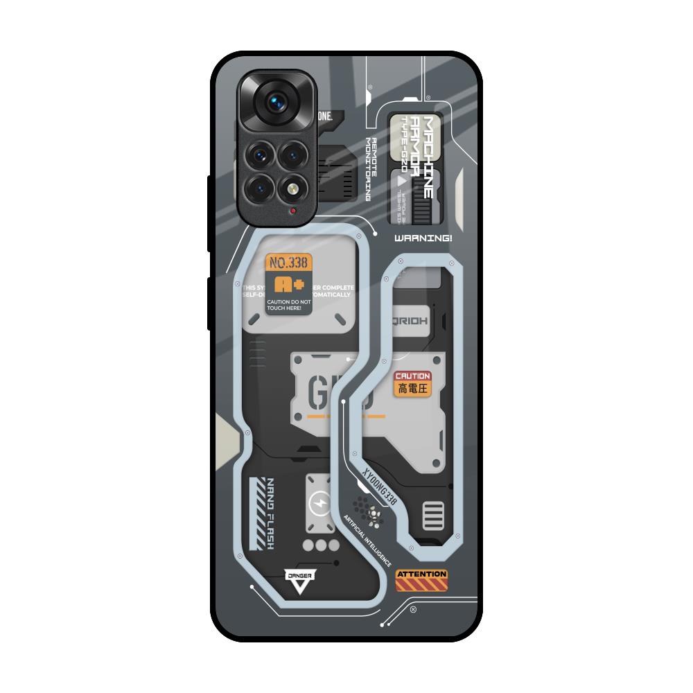 Retro Futuristic Redmi Note 11S Glass Back Cover Online