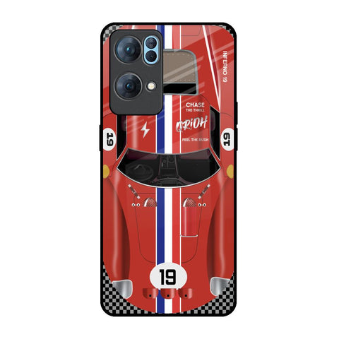 Racing Vintage Oppo Reno7 Pro 5G Glass Back Cover Online