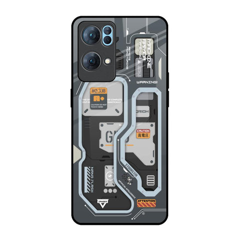 Retro Futuristic Oppo Reno7 Pro 5G Glass Back Cover Online