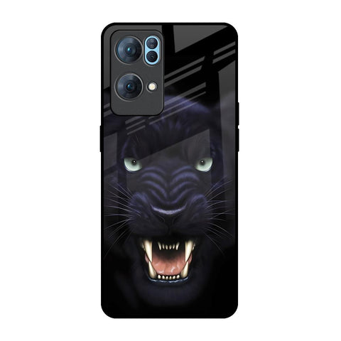 Angry Black Leopard Oppo Reno7 Pro 5G Glass Back Cover Online