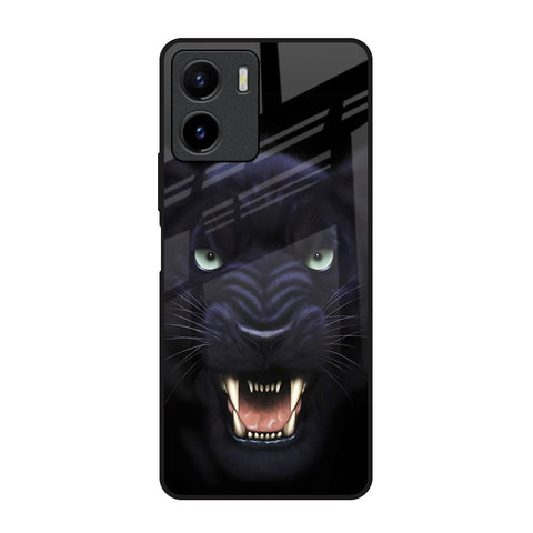 Angry Black Leopard Vivo Y15s Glass Back Cover Online