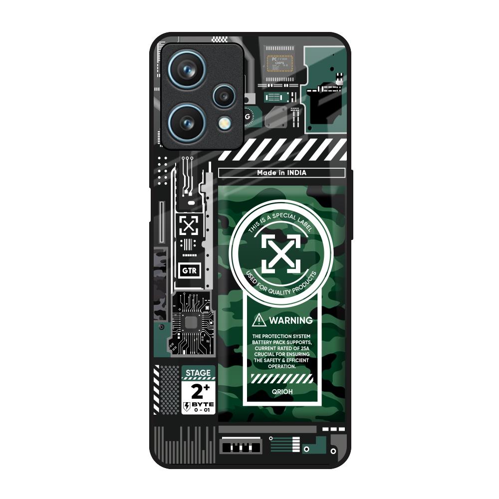 Green Camo Circuit Realme 9 Pro 5G Glass Back Cover Online