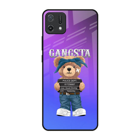 Gangsta Bear Oppo A16K Glass Back Cover Online