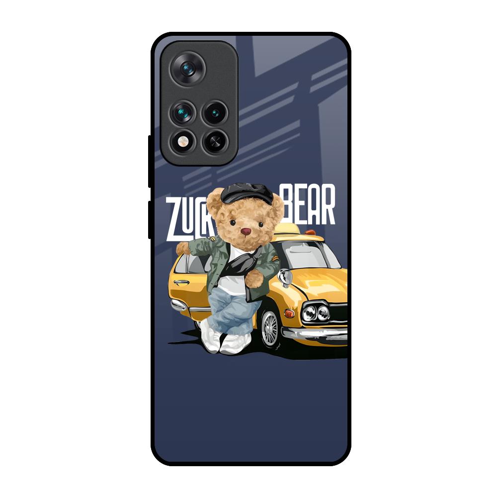 Adventurous Bear Mi 11i HyperCharge Glass Back Cover Online