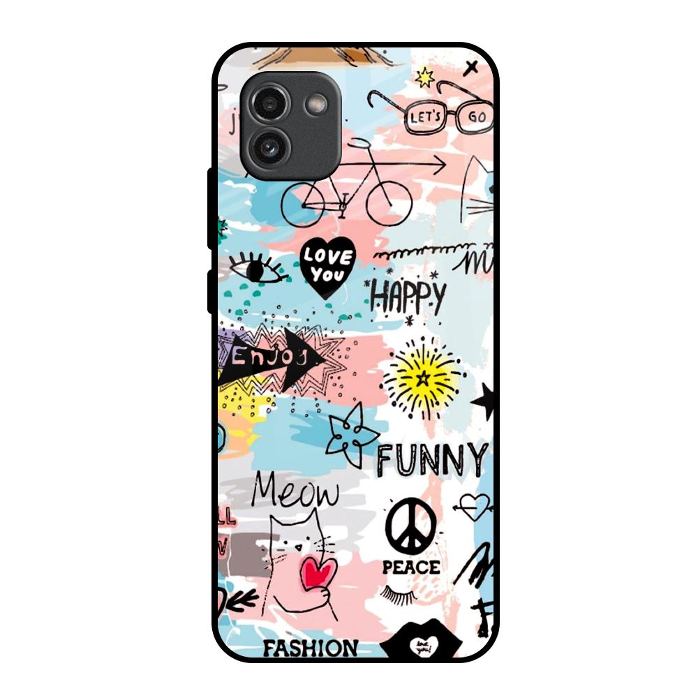 Just For You Samsung Galaxy A03 Glass Back Cover Online