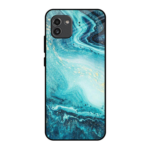 Sea Water Samsung Galaxy A03 Glass Back Cover Online