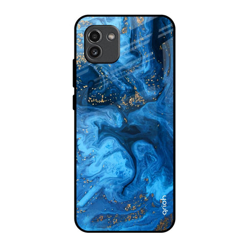 Gold Sprinkle Samsung Galaxy A03 Glass Back Cover Online
