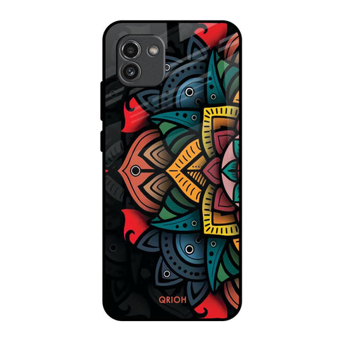 Retro Gorgeous Flower Samsung Galaxy A03 Glass Back Cover Online