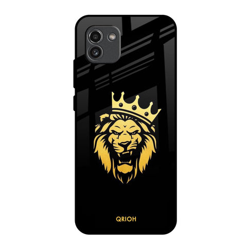 Lion The King Samsung Galaxy A03 Glass Back Cover Online