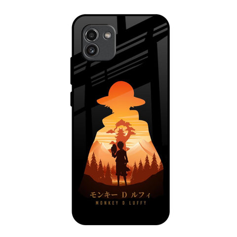 Luffy One Piece Samsung Galaxy A03 Glass Back Cover Online