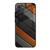 Tri Color Wood Samsung Galaxy A03 Glass Back Cover Online