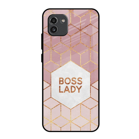 Boss Lady Samsung Galaxy A03 Glass Back Cover Online