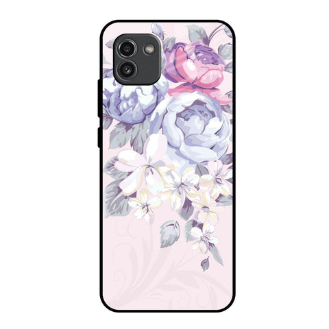 Elegant Floral Samsung Galaxy A03 Glass Back Cover Online