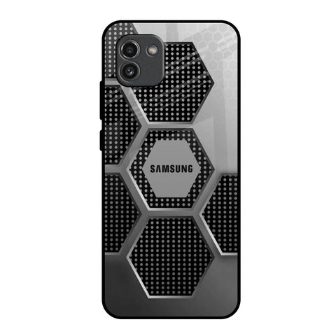 Hexagon Style Samsung Galaxy A03 Glass Back Cover Online