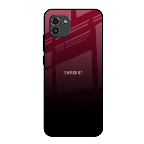 Wine Red Samsung Galaxy A03 Glass Back Cover Online