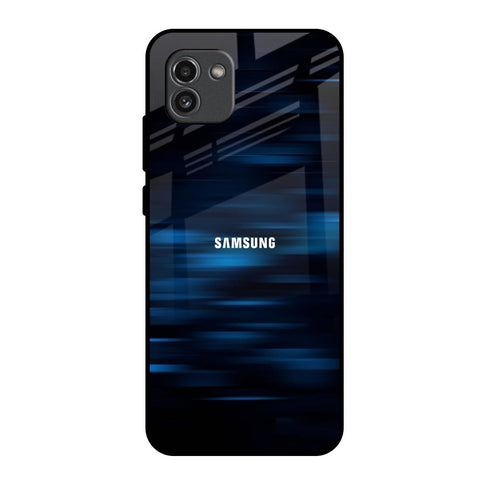 Blue Rough Abstract Samsung Galaxy A03 Glass Back Cover Online