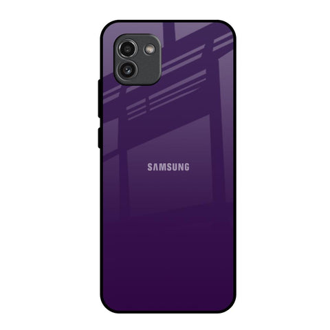 Dark Purple Samsung Galaxy A03 Glass Back Cover Online